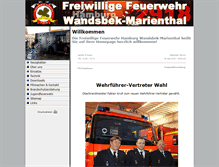 Tablet Screenshot of ff-wandsbek-marienthal.de